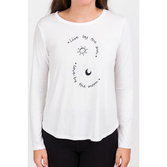 Live by The Sun Love by The Moon Graphic Long Sleeve Top - Picture 1 of 4